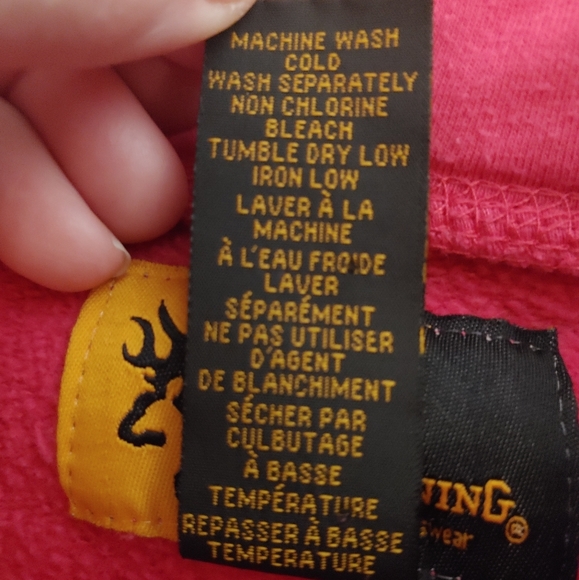 Browning Pink Hoodie, Size XL - Picture 4 of 4